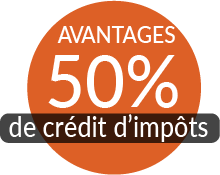 Résultat de recherche d'images pour "50% crédit d'impot"